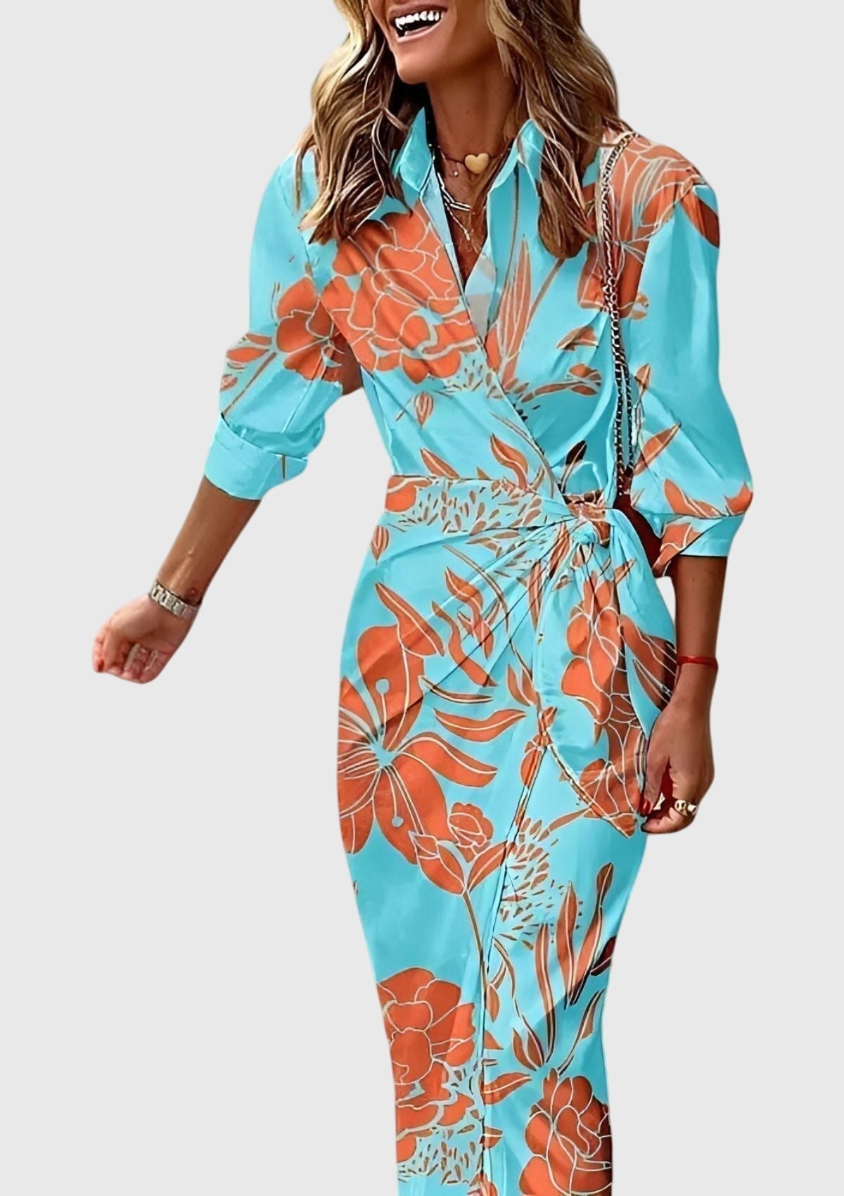 Everly | Vestido elegante y ceñido con estampado