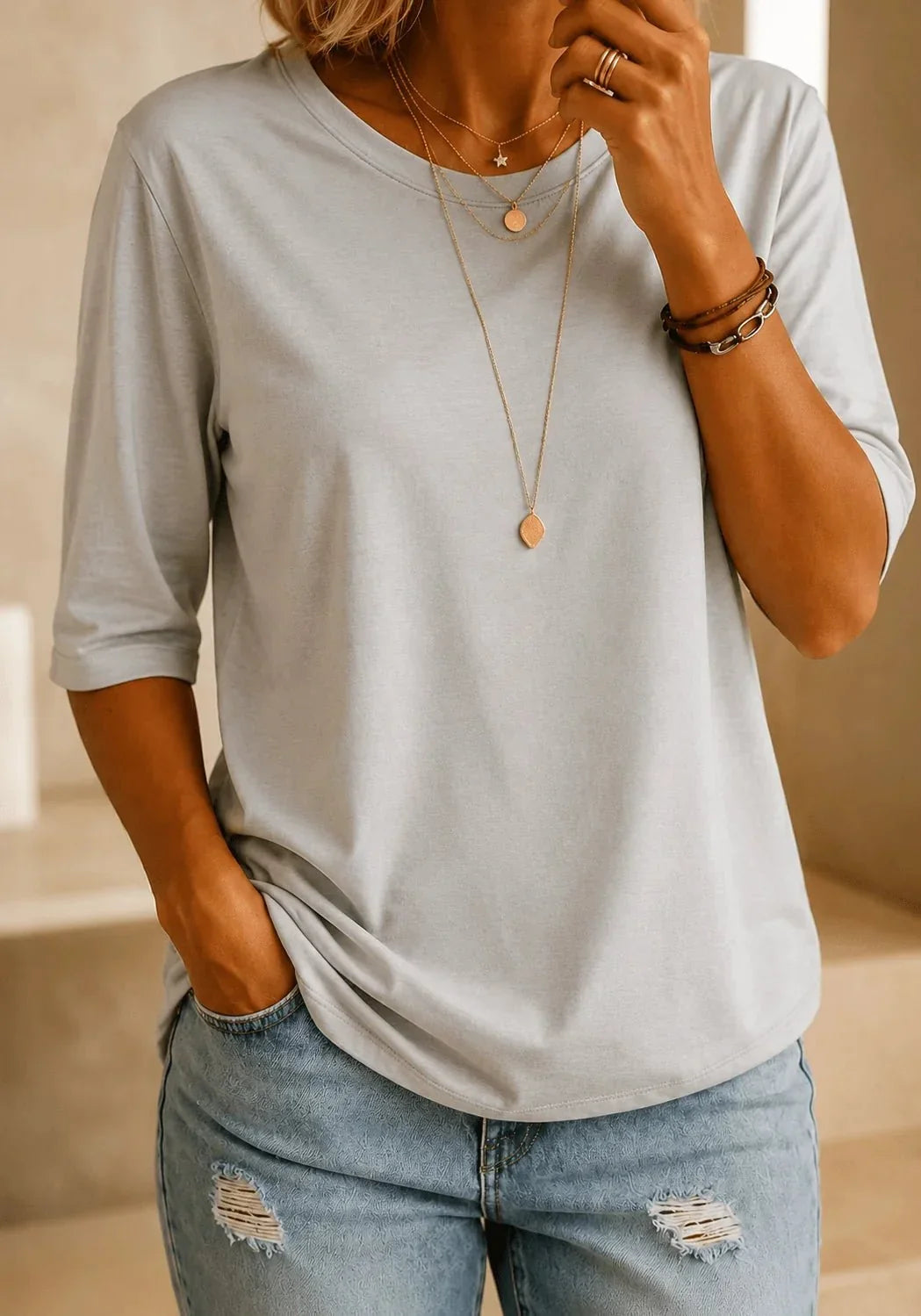 Elena | Playera Básica Cómoda