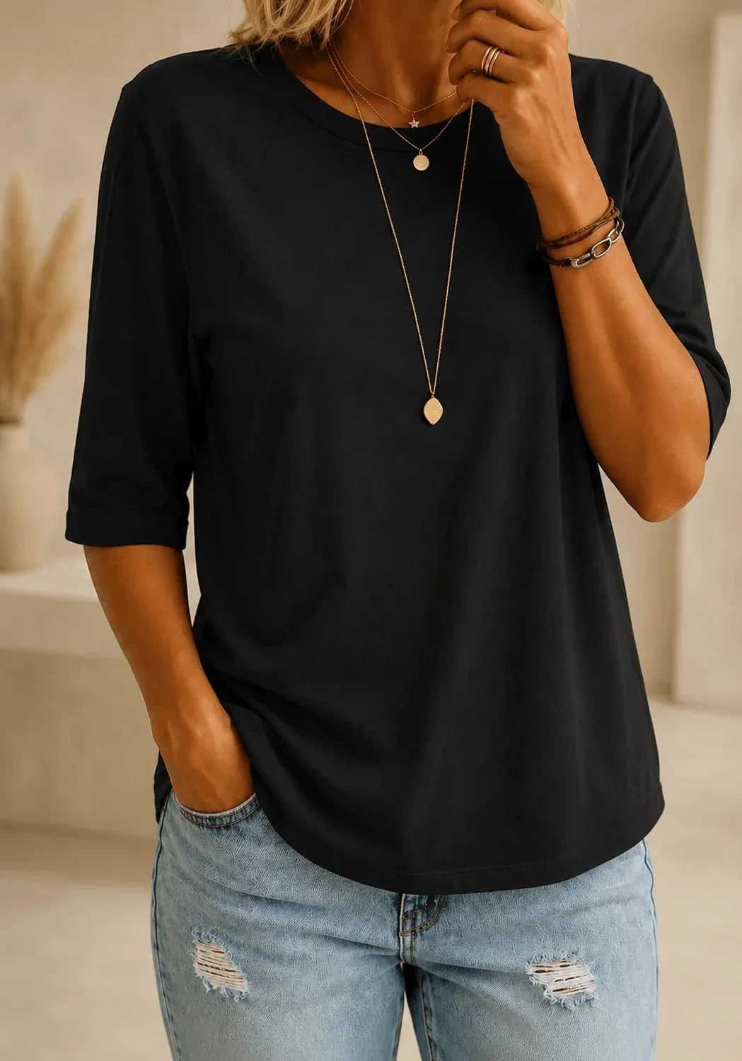 Noelle | Playera Básica Cómoda