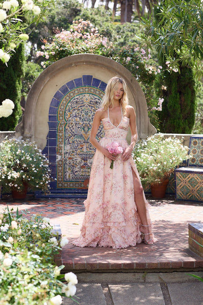 Vera™ | Vestido rosa y blanco
