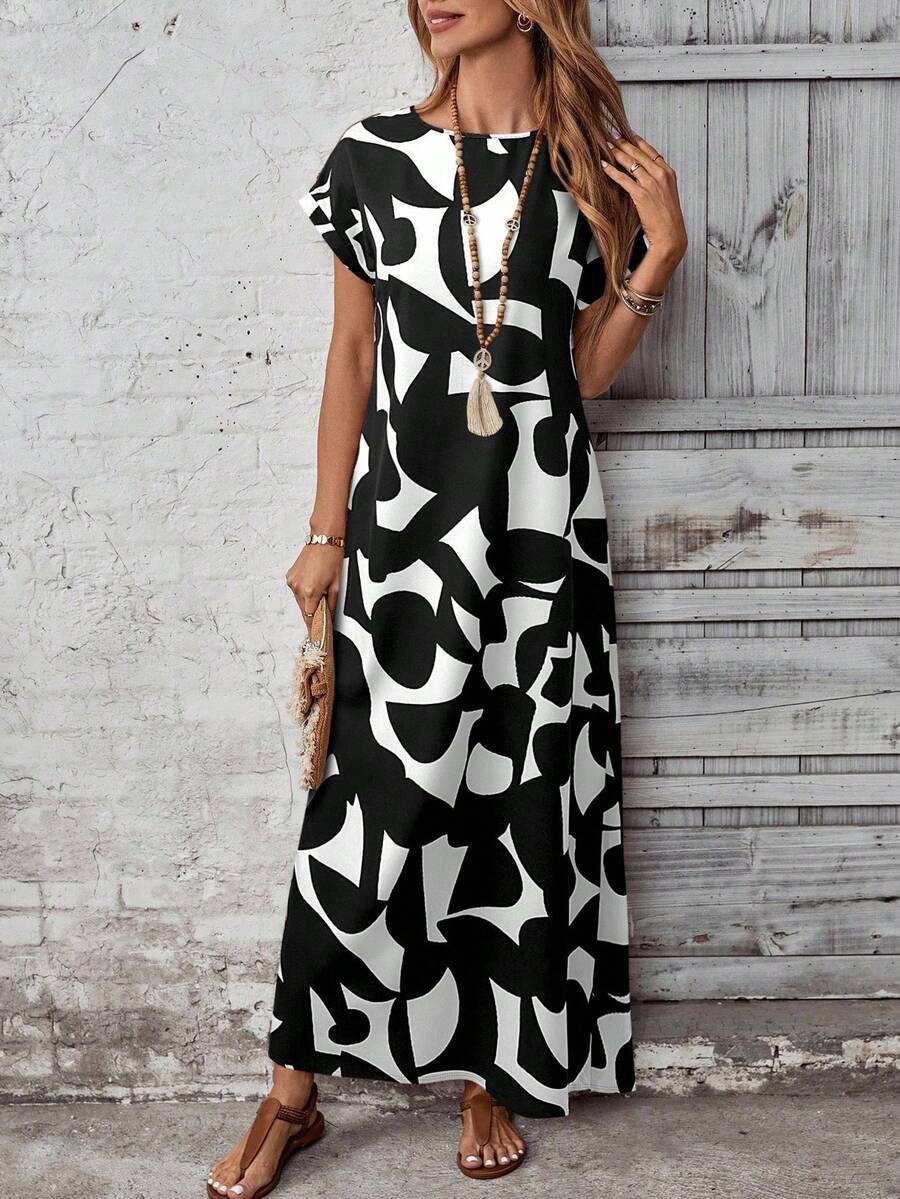Vestido con estampado elegante