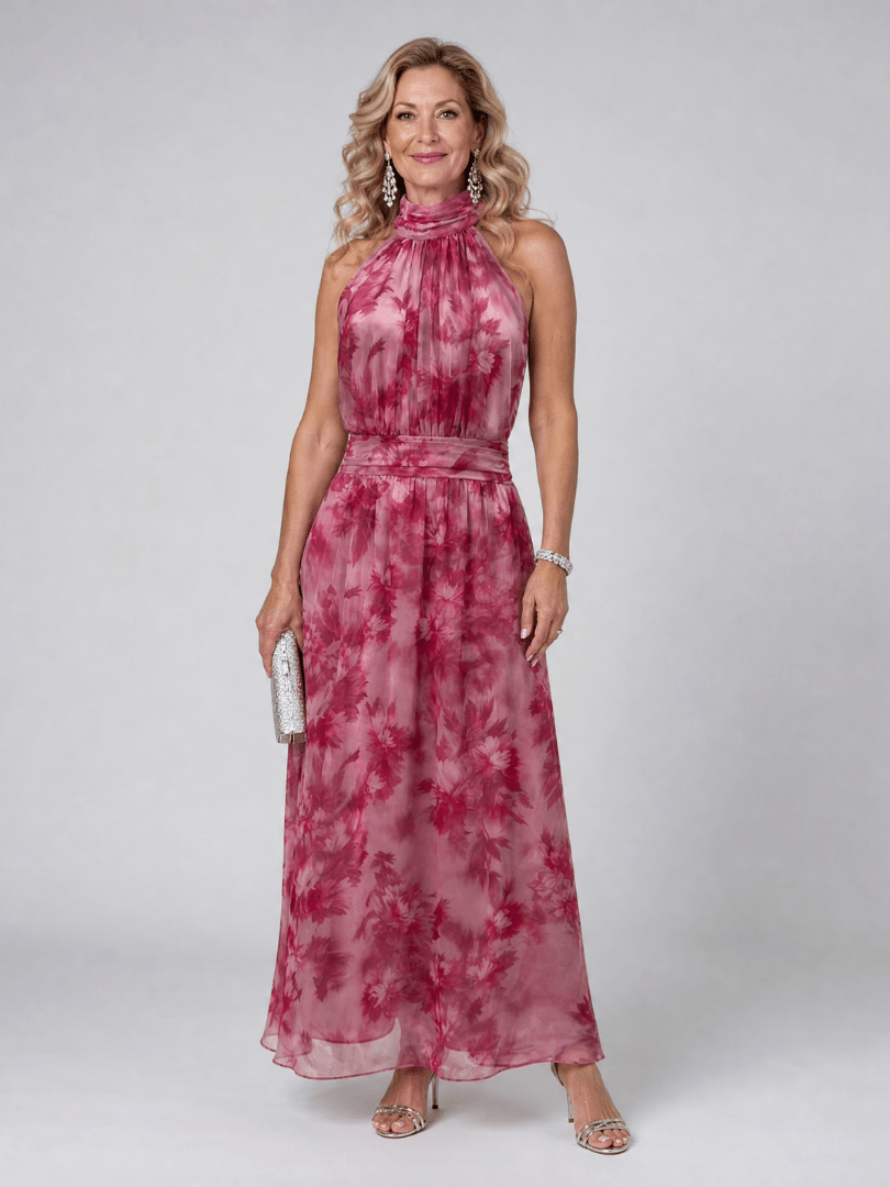 Avien | Vestido Midi Suave con Escote Halter