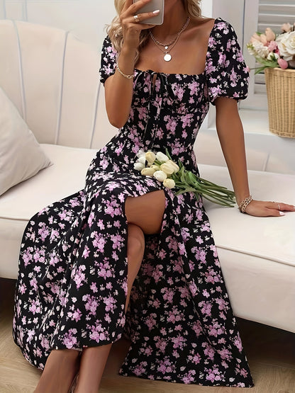 Vestido elegante con estampado floral