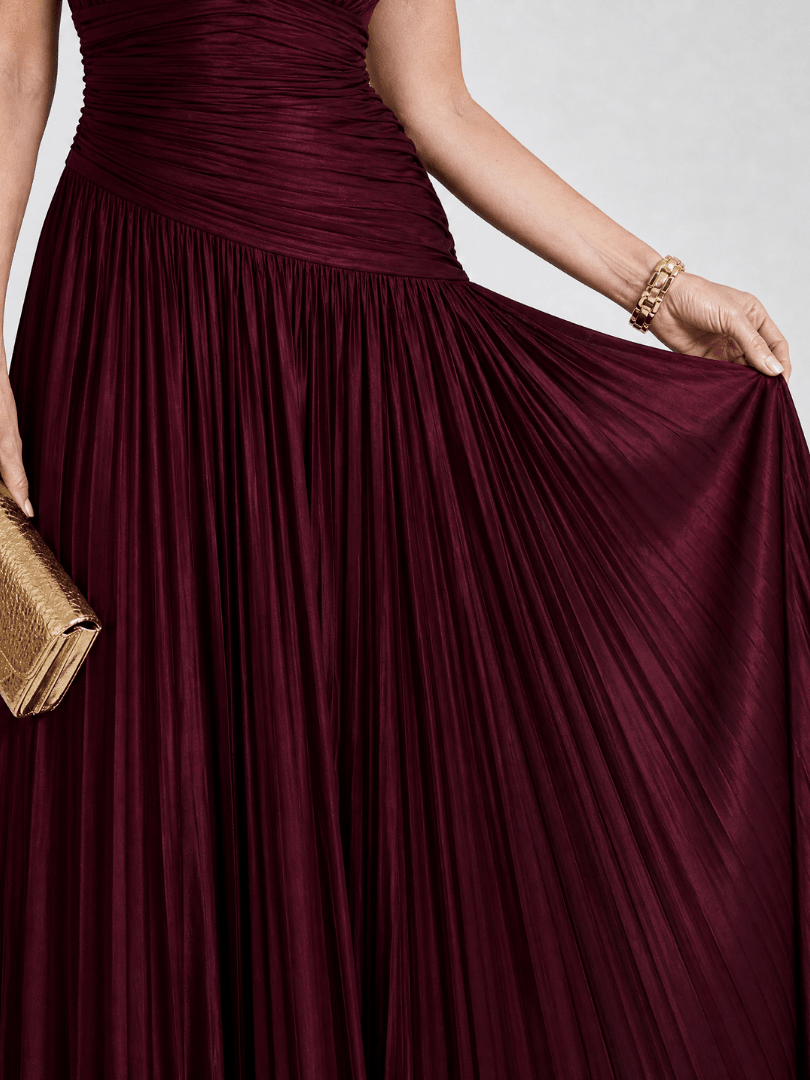 Lemar | Vestido Midi Plisado sin Mangas