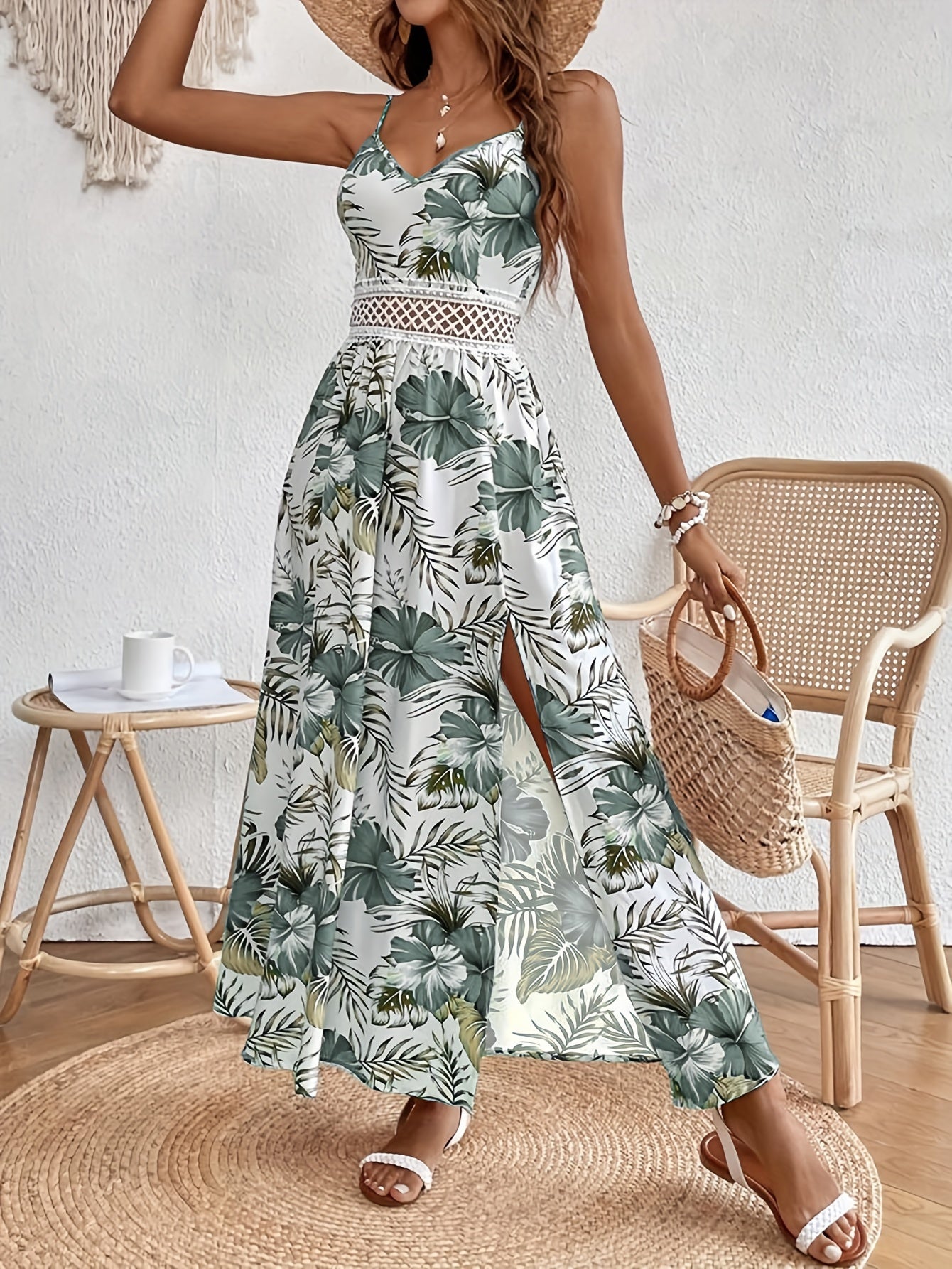 Vestido blanco con estampado