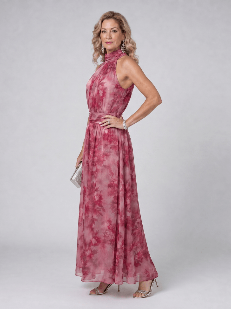 Avien | Vestido Midi Suave con Escote Halter