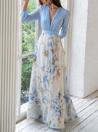 Luz™ | Elegante vestido largo con estampado floral