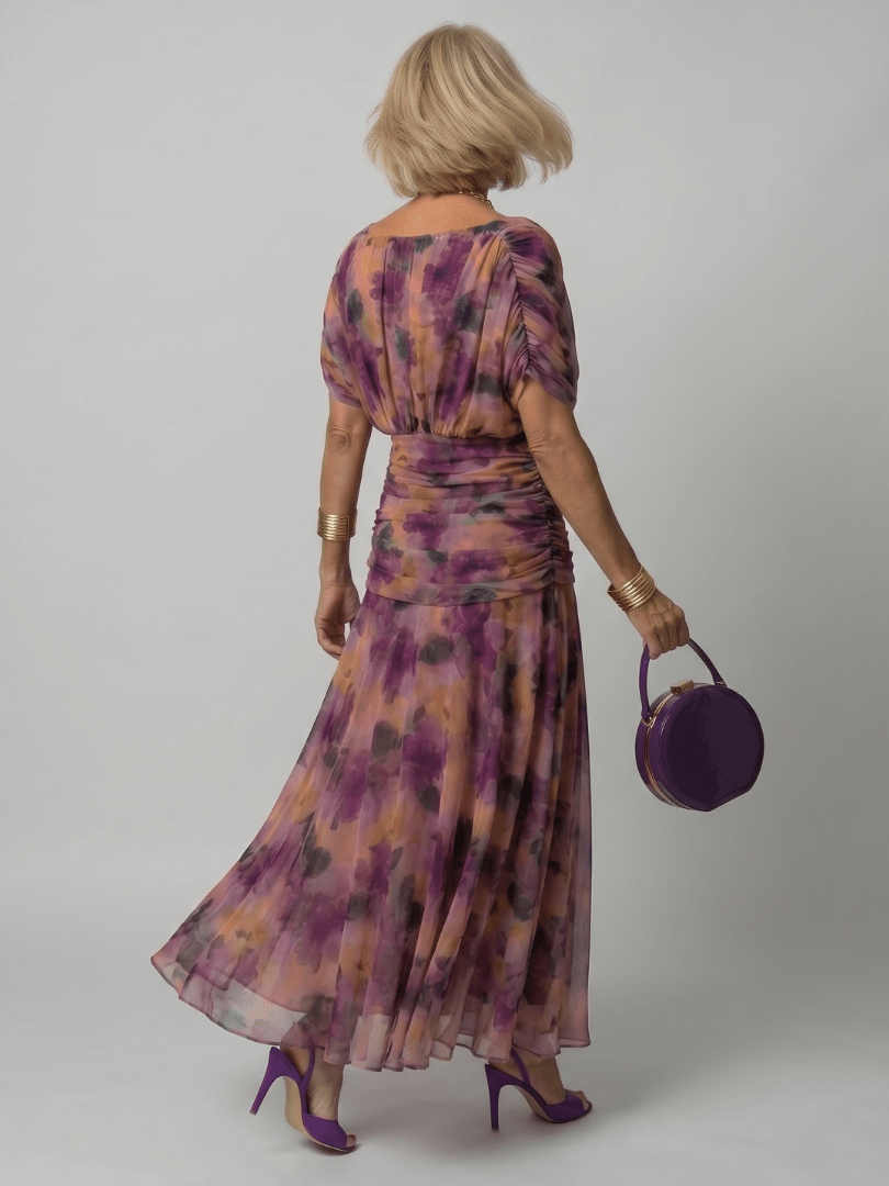 Calen | Vestido Midi Fluido con Hombros al Descubierto