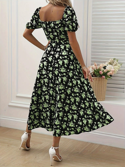 Vestido elegante con estampado floral