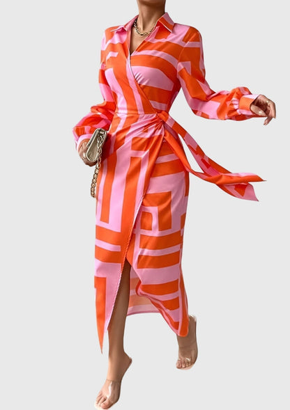 Everly | Vestido elegante y ceñido con estampado
