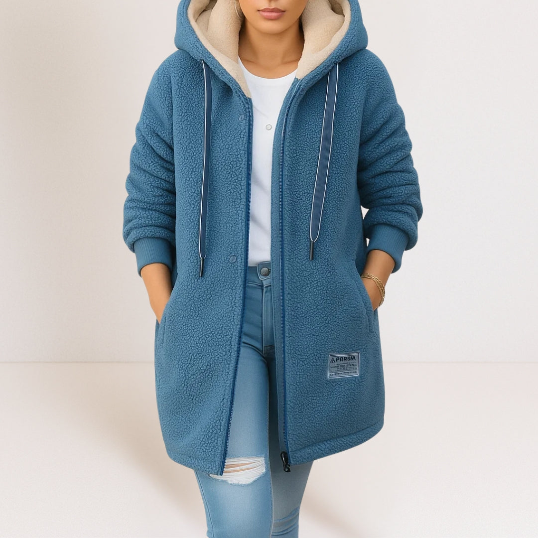 Elizabeth | Chamarra Polar Acogedora con Elegancia Natural - Azul