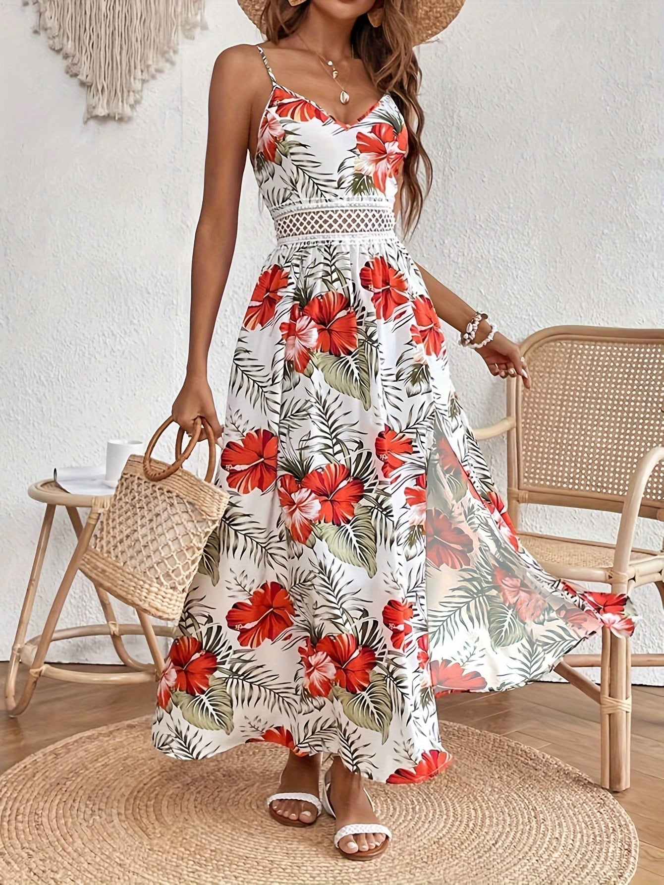 Vestido blanco con estampado
