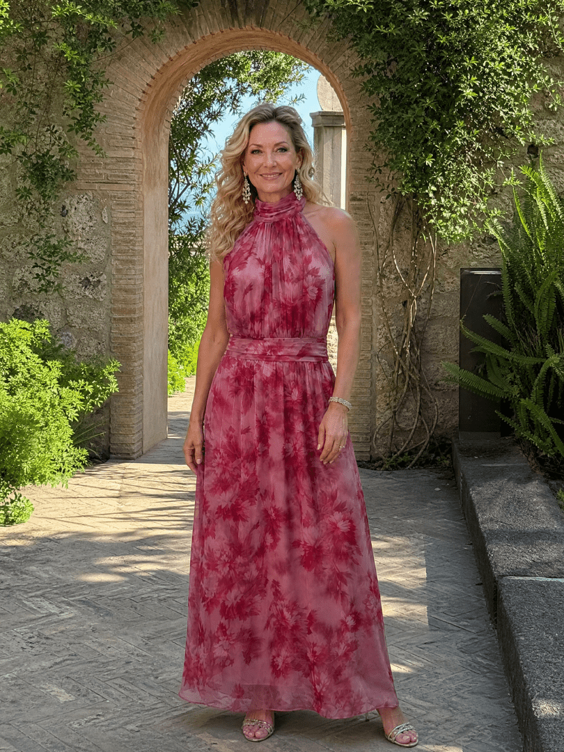Avien | Vestido Midi Suave con Escote Halter