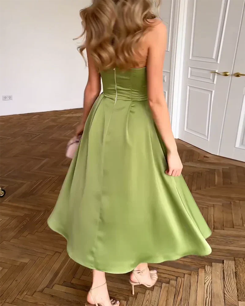 Liora | Vestido Midi Elegante Palabra de Honor