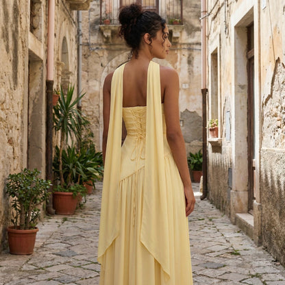 Maia - Vestido maxi sin tirantes
