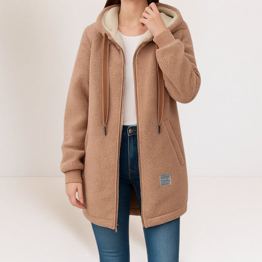 Elizabeth | Chamarra Polar Acogedora con Elegancia Natural - Café