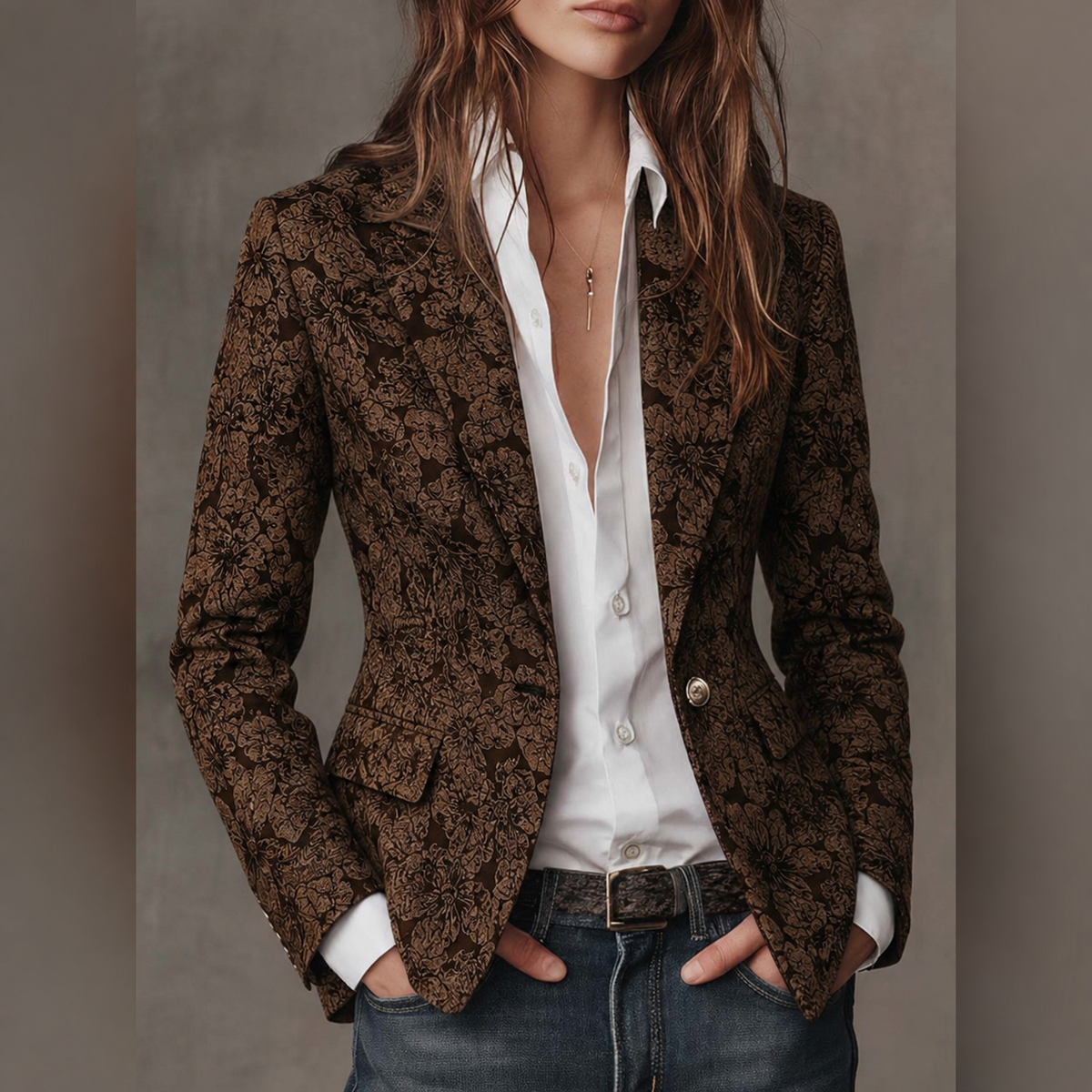 Estelle | Blazer Jacquard de Cachemira