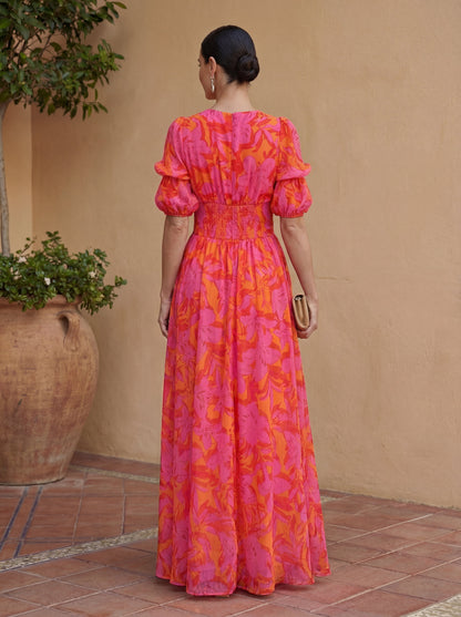 Vestido Olvera elegante con estampado