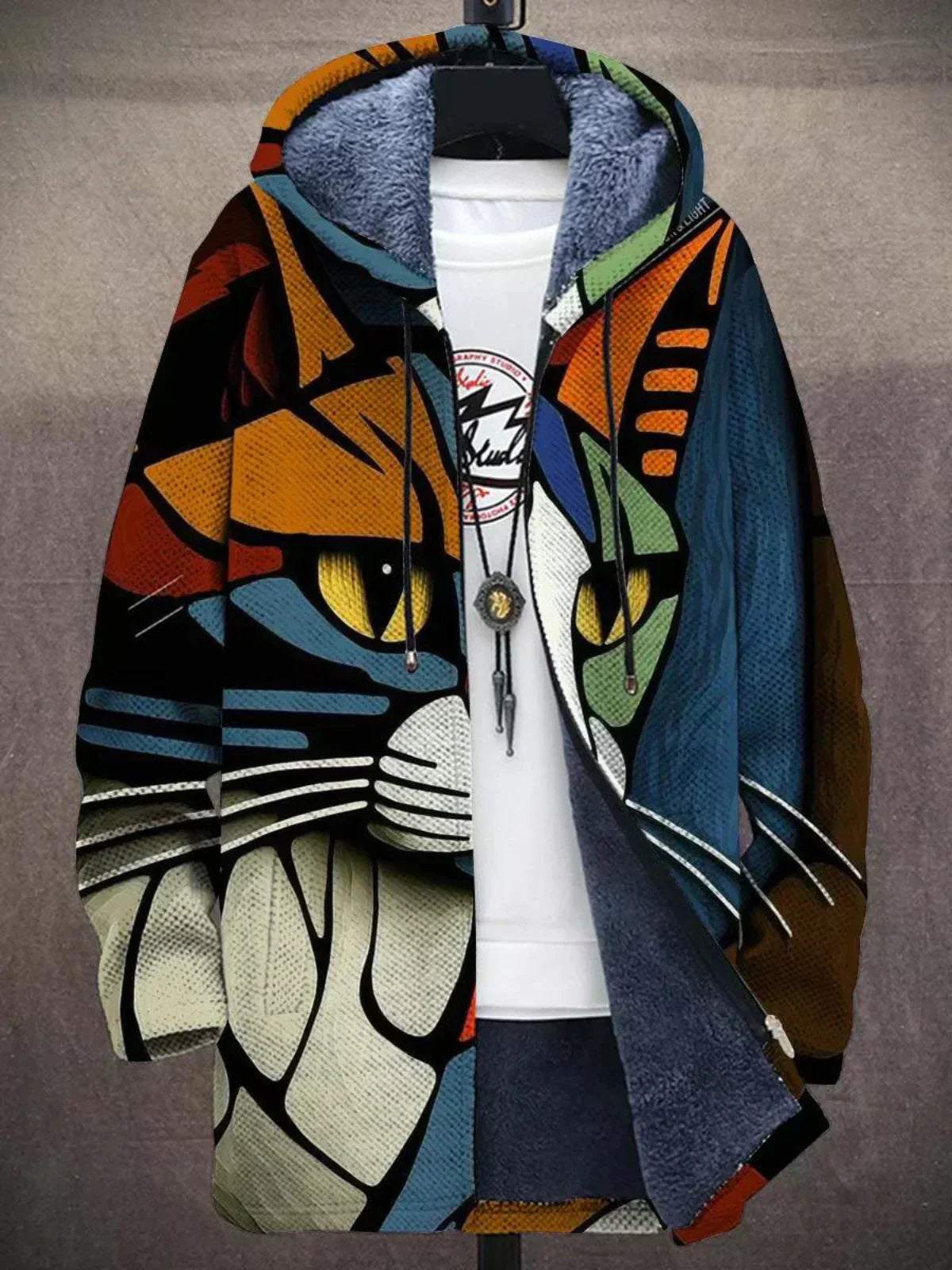 Delia | Cárdigan artístico con capucha