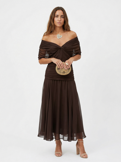 Nora | Vestido largo con escote en v - EDICIÓN LIMITADA