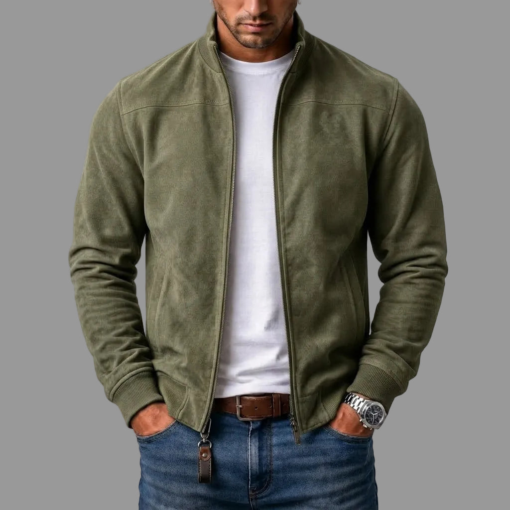 Marco | Chaqueta bomber de gamuza