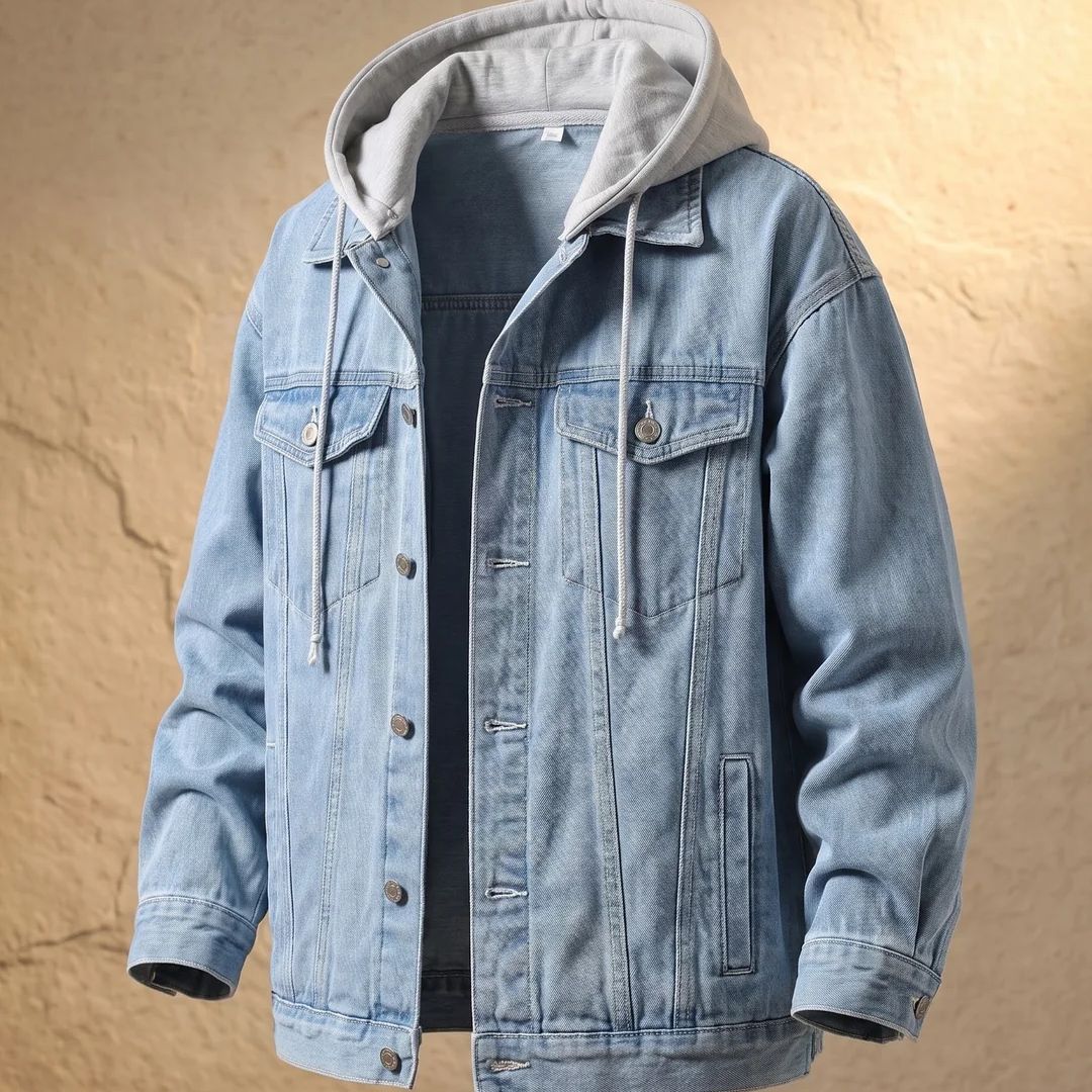 Massimo | Chaqueta urbana de mezclilla con capucha