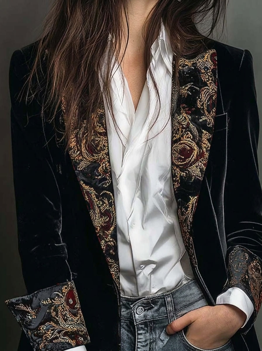 Marta - Blazer de Corte Entallado con Estampado