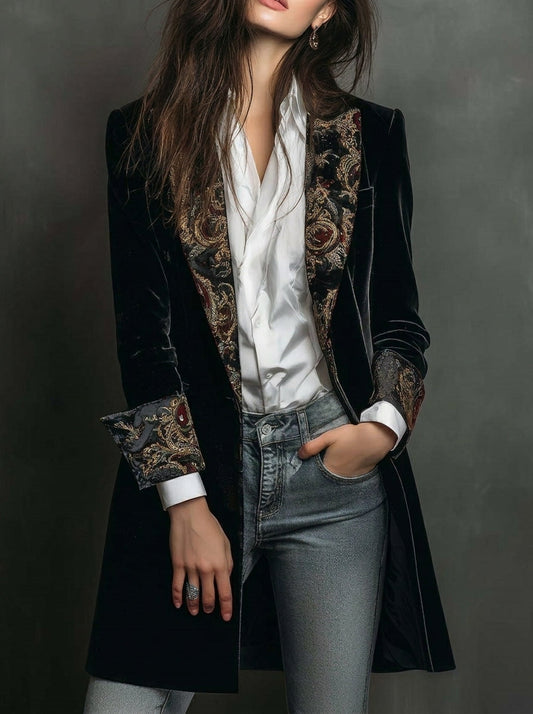 Marta - Blazer de Corte Entallado con Estampado