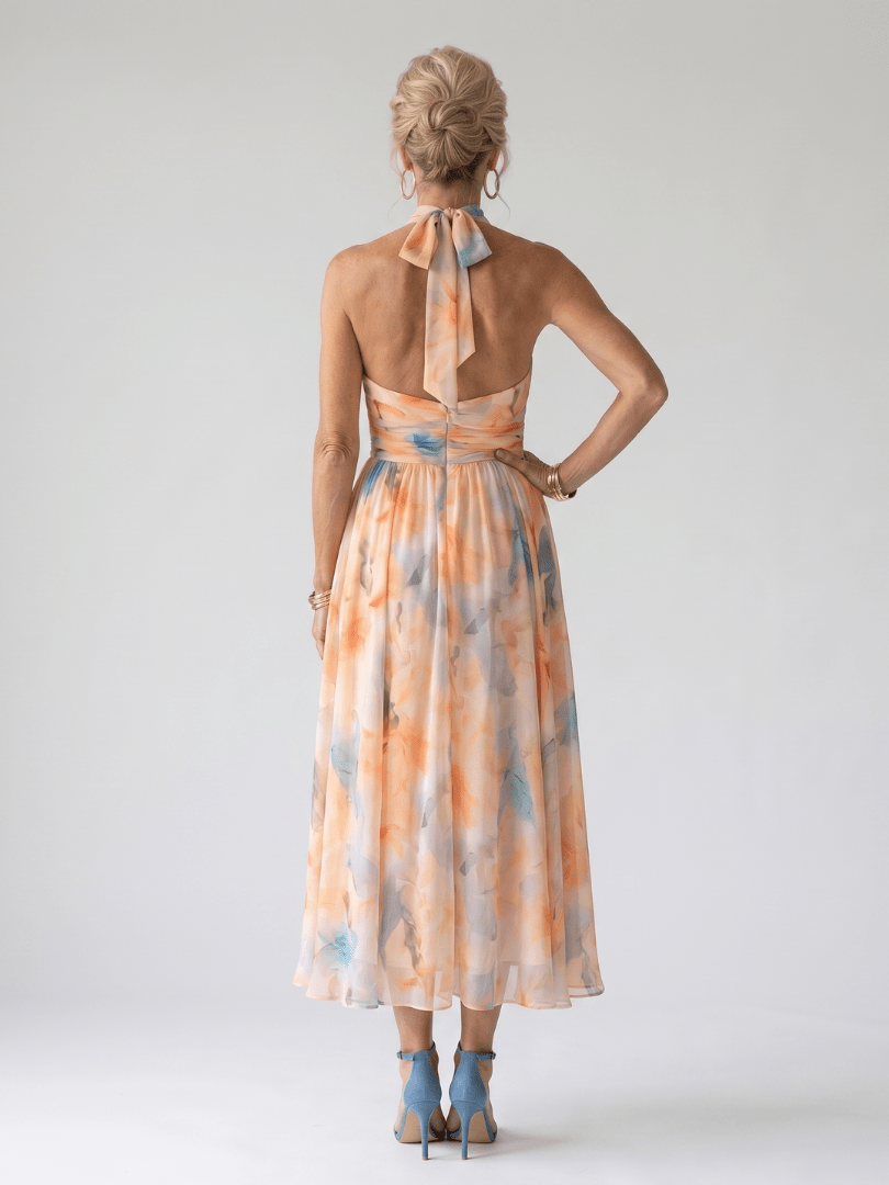 Elin | Vestido Midi con Escote Halter