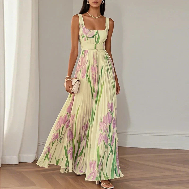 Oriah | Vestido Maxi Evasé Floral