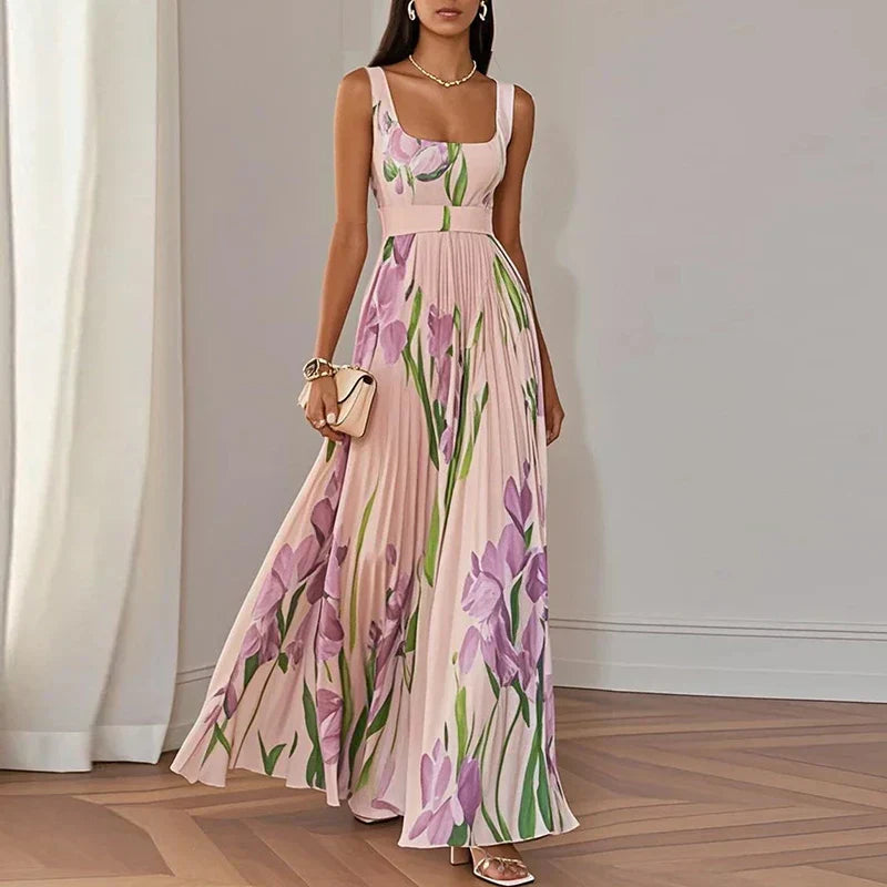 Oriah | Vestido Maxi Evasé Floral