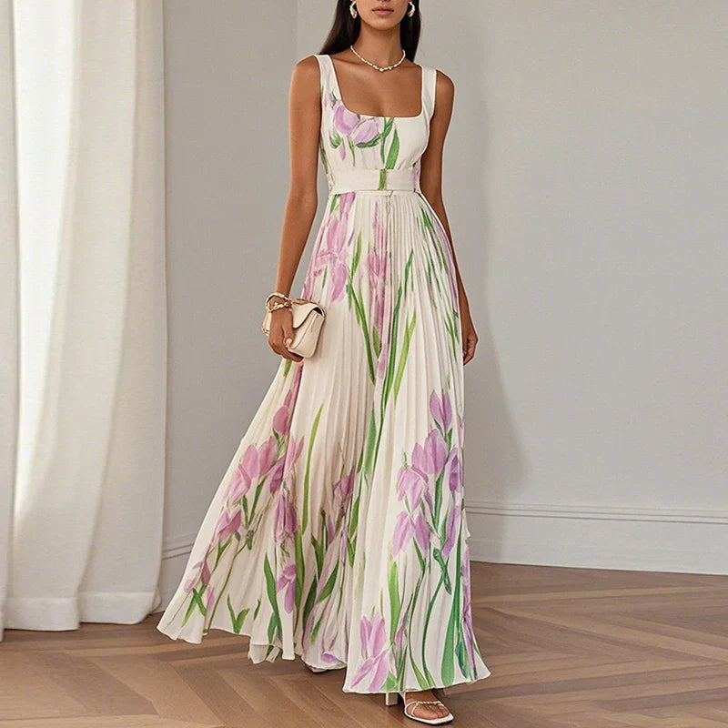 Oriah | Vestido Maxi Evasé Floral