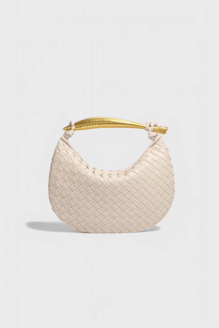 Bolso Gerda Woven con Asa de Oro