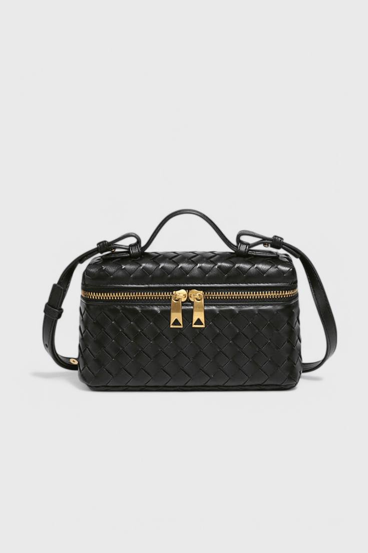 Bolso Mini Woven Milla con Acentos Dorados