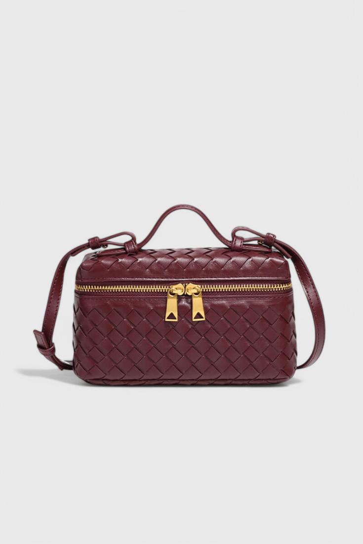 Bolso Mini Woven Milla con Acentos Dorados
