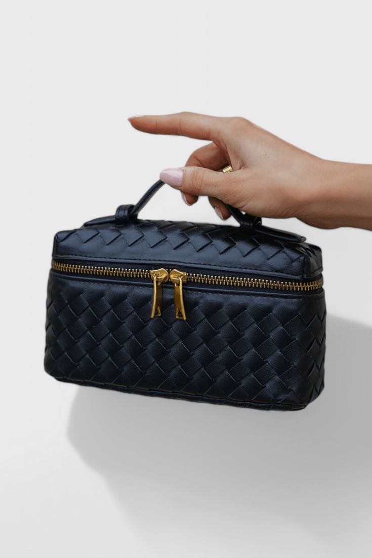 Bolso Mini Woven Milla con Acentos Dorados