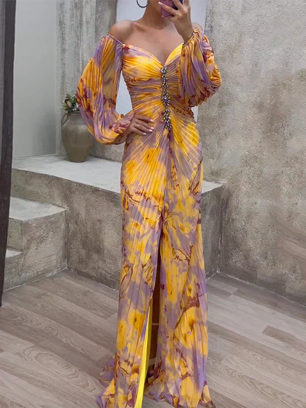 Maili™ | Vestido amarillo con estampado