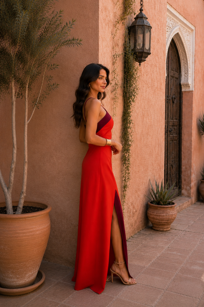 Vestido Oasis en rojo