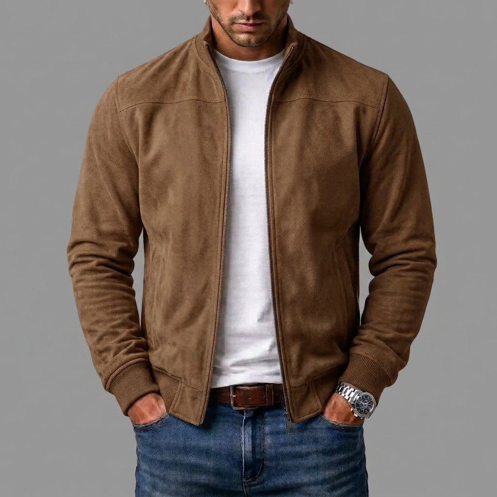 Marco | Chaqueta bomber de gamuza