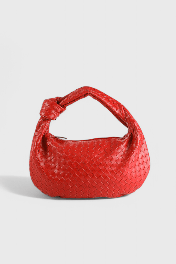 Bolso de Hombro Tejido Mediano Sage